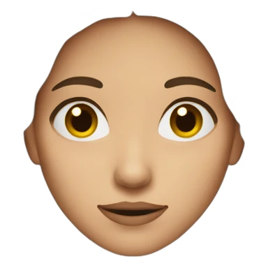 women with brown hair question face sticker