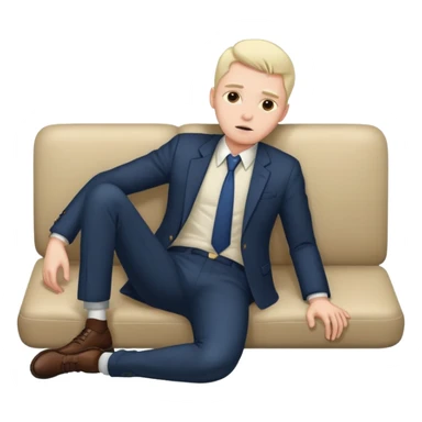 dead man full body with blazzer on floor sticker