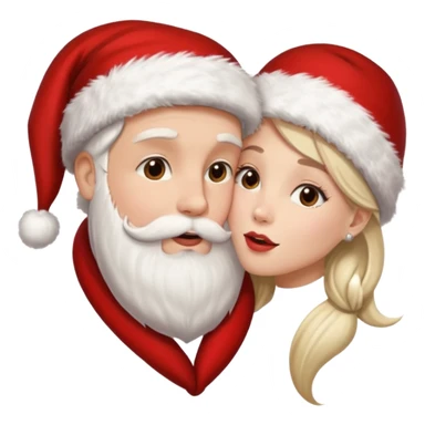 a handsome man and a pretty woman kiss each other Christmas vibe sticker