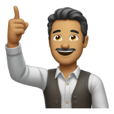 a man happily pointing at himself sticker