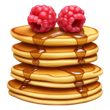 pancakes with happy faced rasberries  sticker