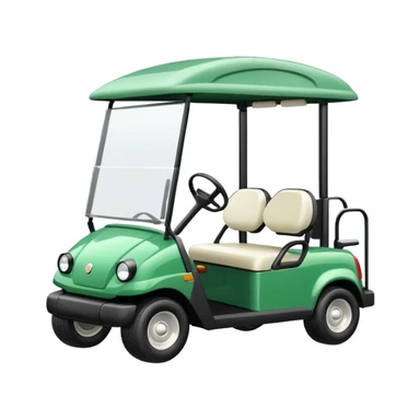 Cute golf cart emoji sticker