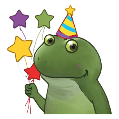 celebration with big five stars in row sticker