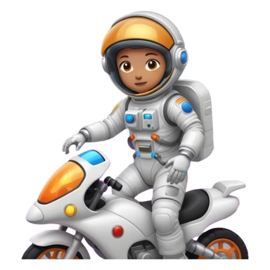 Astronaut ride arcade laser sticker