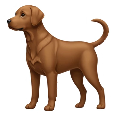 Please make a brown lab one side profile full body like this: 🐕 sticker