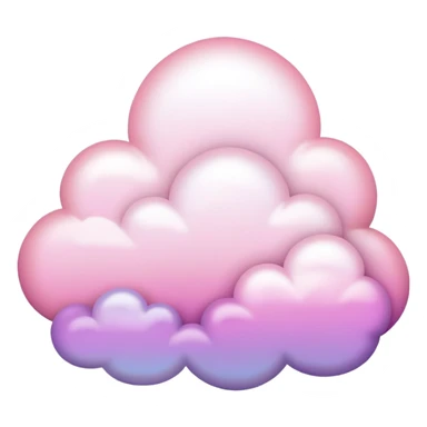 Pastel pink and pastel purple gradients clouds sticker