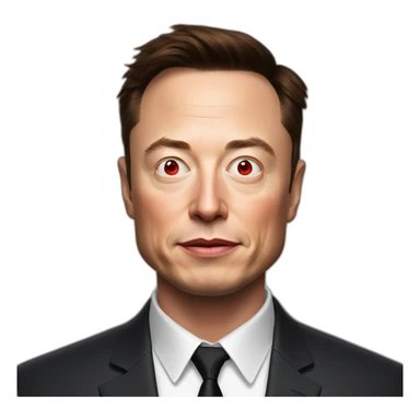 red eyes elon musk sticker
