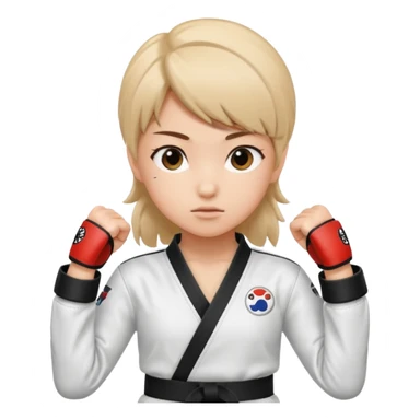 ITF taekwondo girl sticker