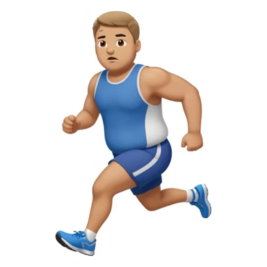 create a stocky man running towards me sticker