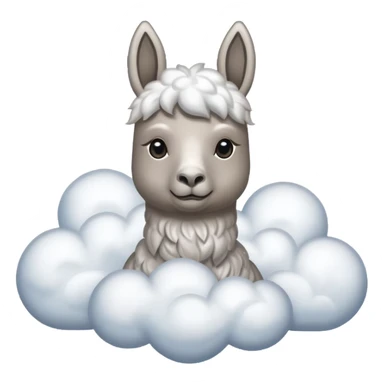 cloud patterned lama sticker