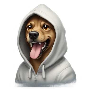 Mad dog with hoodie sticker