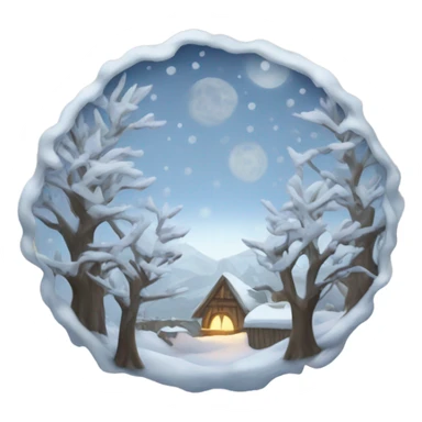 Winter solstice greeting sticker