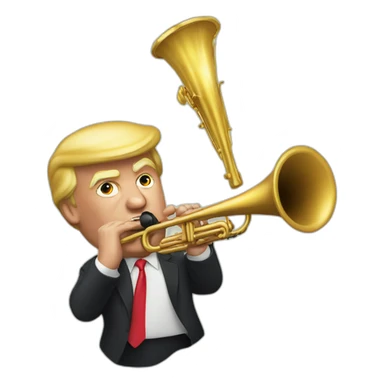 Trump with a trompet sticker