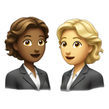 two business women talking sticker