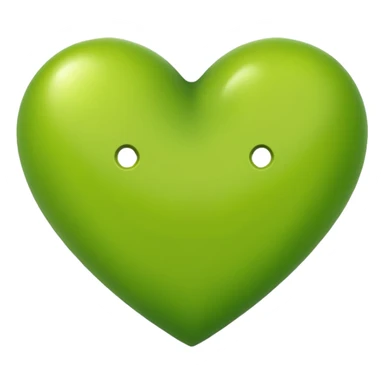Lime colored heart sticker