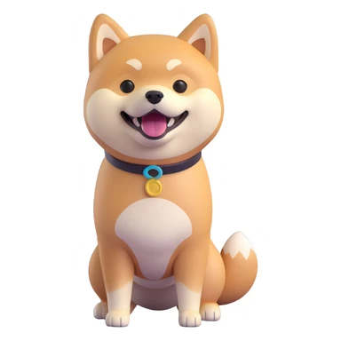 shiba inu standing happy, it sticker