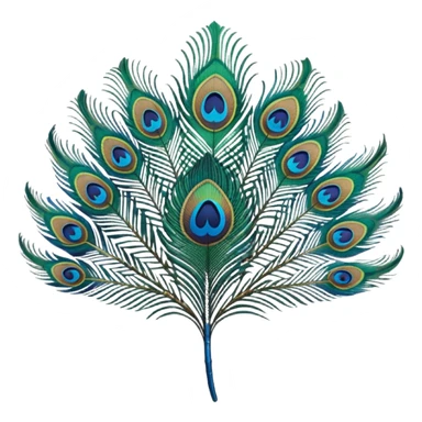 Create a single peacock feather emoji for instagram bio sticker