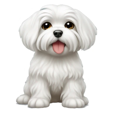 Cute maltese dog kiss sticker