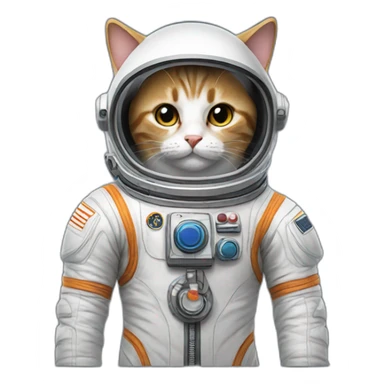 Cat in spacesuit sticker