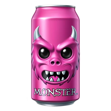 Pink monster energy drink with the logo of original monster company energy drink do not add the face in it just normal monster can  sticker