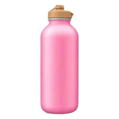 Pink water bottle with tan top sticker