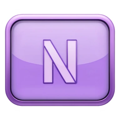 Netflix aesthetic "N" logo in pastel purple with illuminated outline sticker
