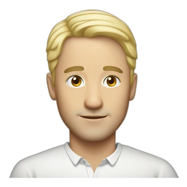 40year white blonde German man with short hair sticker