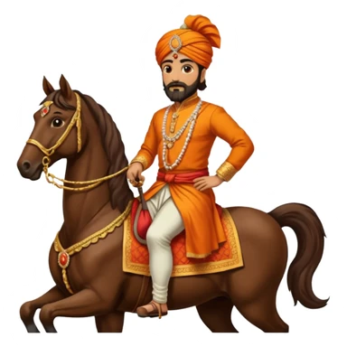 Chatrapati Shivaji Maharaj with horse sticker