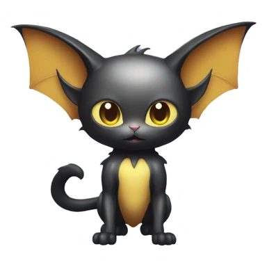 Shiny Type-Dark-type-Psychic-type-Fakémon-Bat-Cat full body sticker