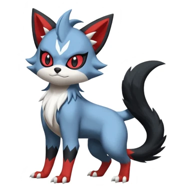Skuntank-Sneasel-Litten-Absol-Zorua-Sprigatito-fusion, full body sticker