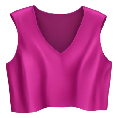 Realistic magenta cut out silk crop top blouse. sticker
