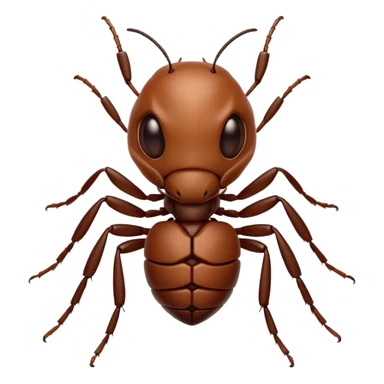 Cinematic Realistic Noble Ant Portrait Emoji, Poised and industrious, with a compact, meticulously segmented body covered in smooth, natural brown exoskeleton and focused, determined eyes rendered in lifelike detail, high shine, intelligent and resilient, styled with an air of urban diligence, focused and attentive, soft glowing outline, capturing the essence of a watchful and confident ant that appears ready to march out of the screen with unwavering authority! sticker