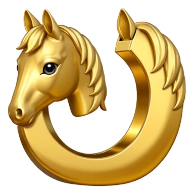 Golden horse shoe sticker