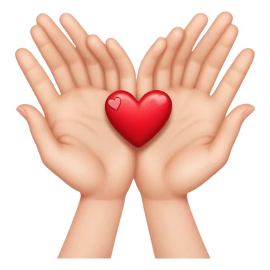 Thankful hands with hearts sticker