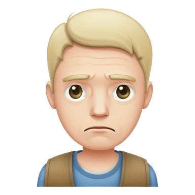 poor man with sad facial expression and empty pockets sticker