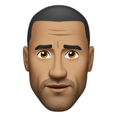 the rock levant un sourcil sticker