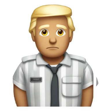 Donald Trump in prison uniform sticker