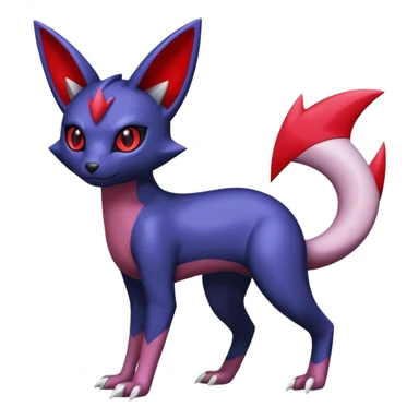 Sneasel-Zangoose-Genesect-Umbreon-fusion-hybrid, full body sticker