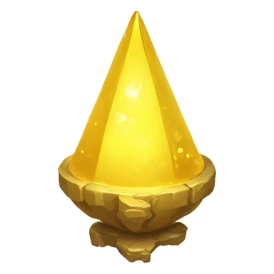 a glowing pure yellow magical artifact sticker