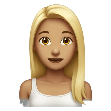 Girl with acne  sticker