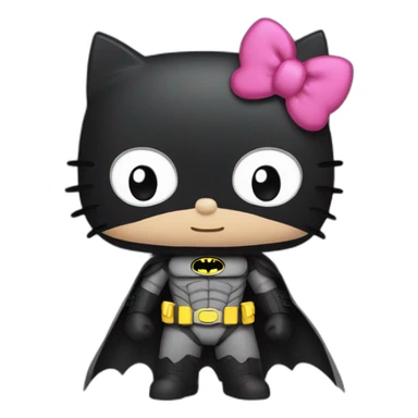 hello kitty batman sticker
