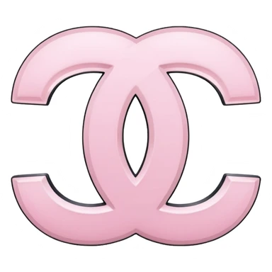 light pink chanel logo sticker