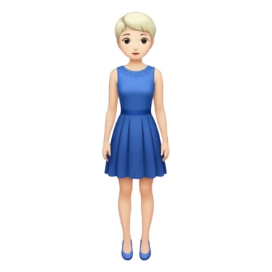 woman full body standing short pixie hair sticker
