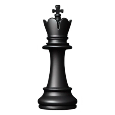 chess piece bishop black with battle wounds sticker