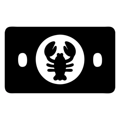 lobster on a dollar bill sticker