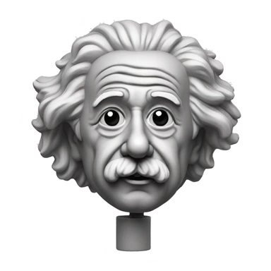 albert einstein happy philosopher as thinker sculpture sticker