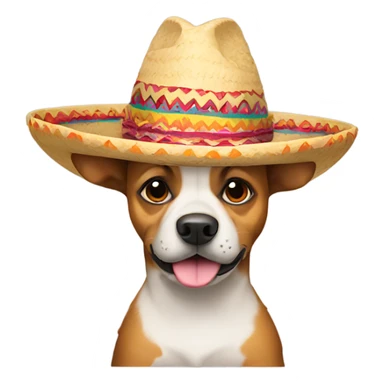 Dog wearing a sombreros  sticker