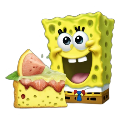 Spongbob eating finn the human sticker