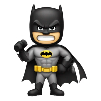 Batman holding a sign that says cool sticker