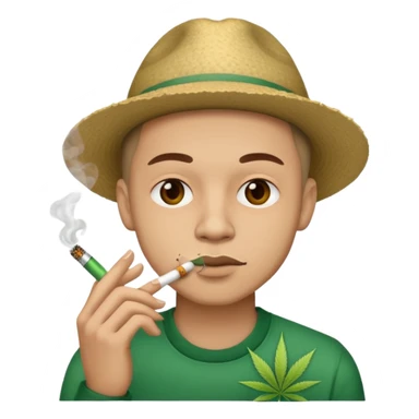 homem fumando maconha sticker